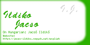 ildiko jacso business card